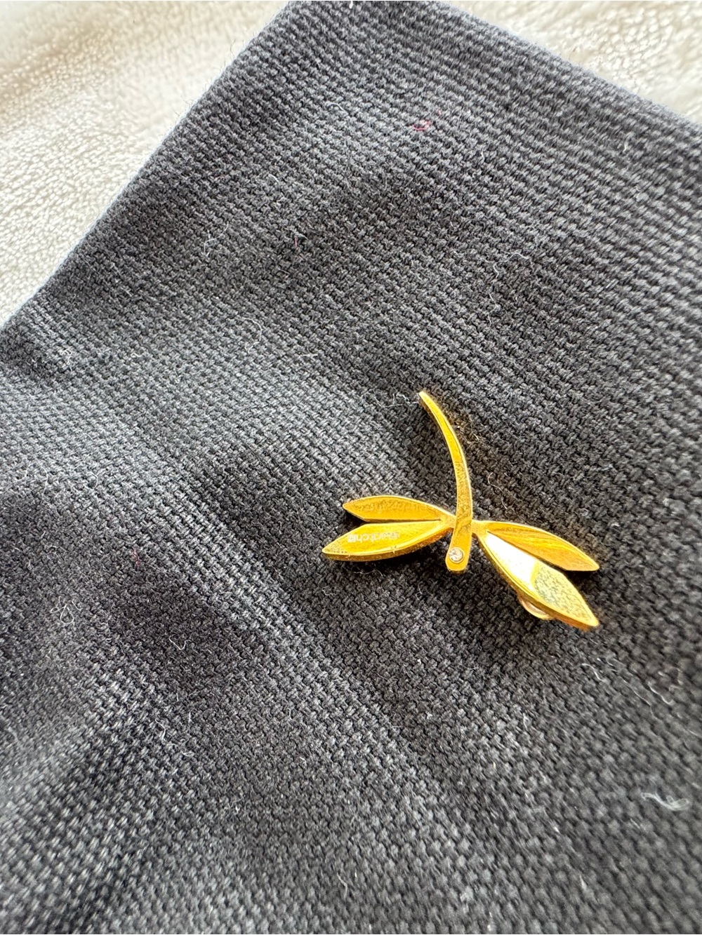 Swatch Gold Dragonfly Pendant- Elegant Womens Jewelry - Picture 9 of 9